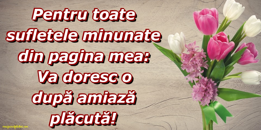 Pentru toate sufletele minunate din pagina mea