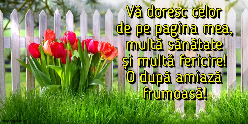 O după amiază frumoasă!