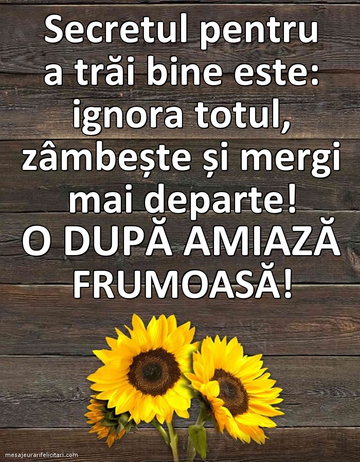 O după amiază frumoasă!
