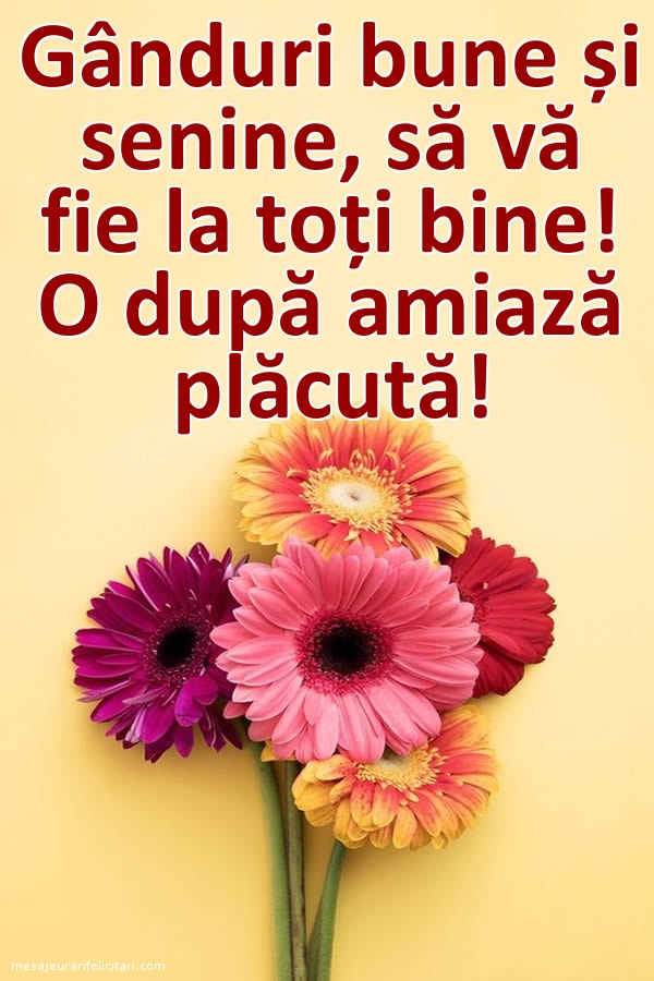 Felicitari de Amiaza - O după amiază plăcută! - mesajeurarifelicitari.com