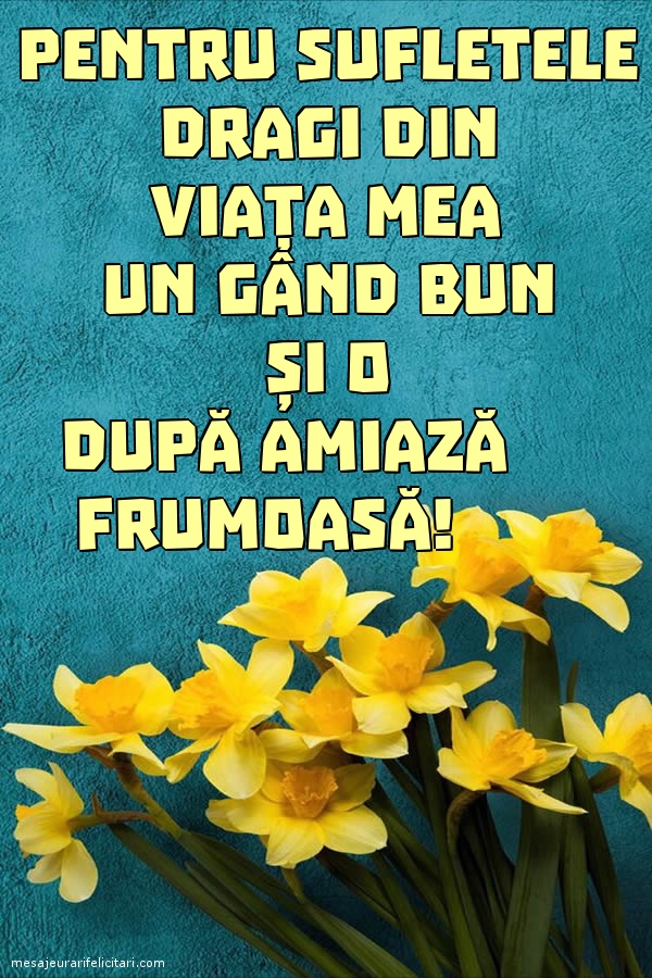 Pentru sufletele dragi din viața mea