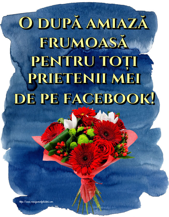 Amiaza O după amiază frumoasă pentru toți prietenii mei de pe facebook! ~ buchet cu gerbere