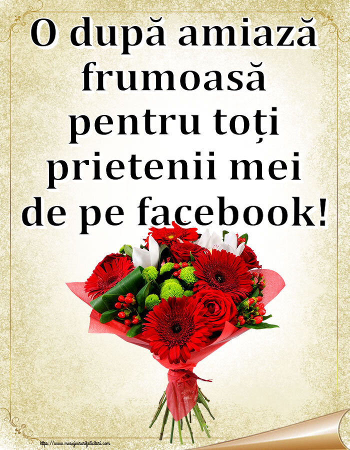 Felicitari de Amiaza - 🌼🥳 O după amiază frumoasă pentru toți prietenii mei de pe facebook! ~ buchet cu gerbere - mesajeurarifelicitari.com