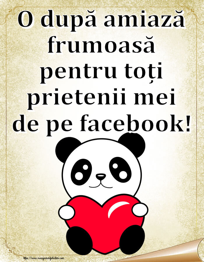 Amiaza O după amiază frumoasă pentru toți prietenii mei de pe facebook! ~ ursulet cu inimioara