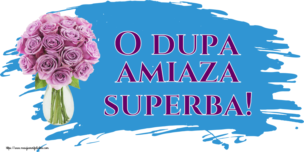 Felicitari de Amiaza - 🌼🥳 O dupa amiaza superba! ~ trandafiri mov în vază - mesajeurarifelicitari.com