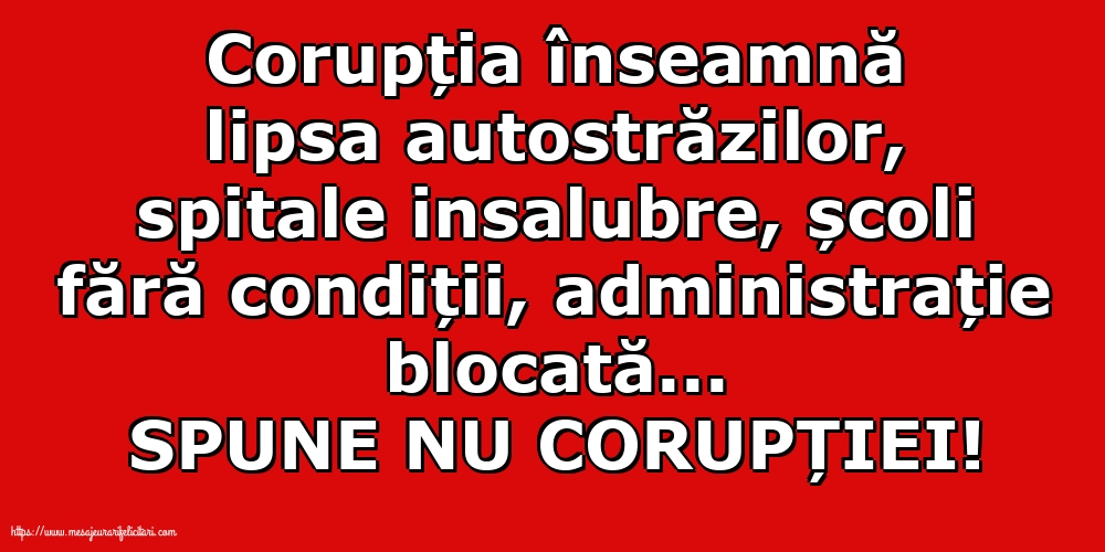 Imagini de Ziua Internațională Anticorupție cu mesaje - SPUNE NU CORUPȚIEI!