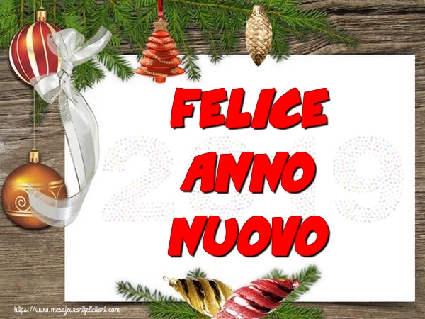 Felicitari de Anul Nou in Italiana - Felice Anno Nuovo