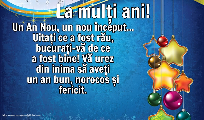 Anul Nou La mulți ani!