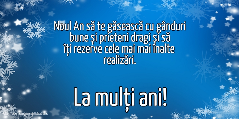 Anul Nou La mulți ani!
