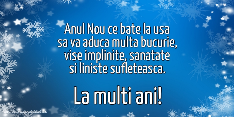 Anul Nou La multi ani!