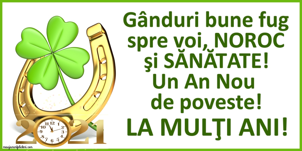 Noroc şi sănătate! Un An Nou de poveste!