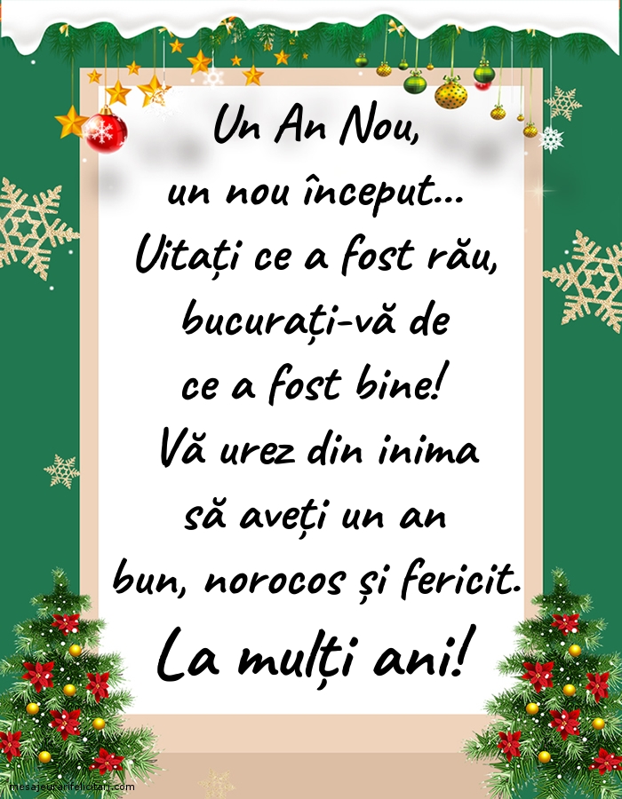 Felicitari de Anul Nou - La mulți ani! - mesajeurarifelicitari.com