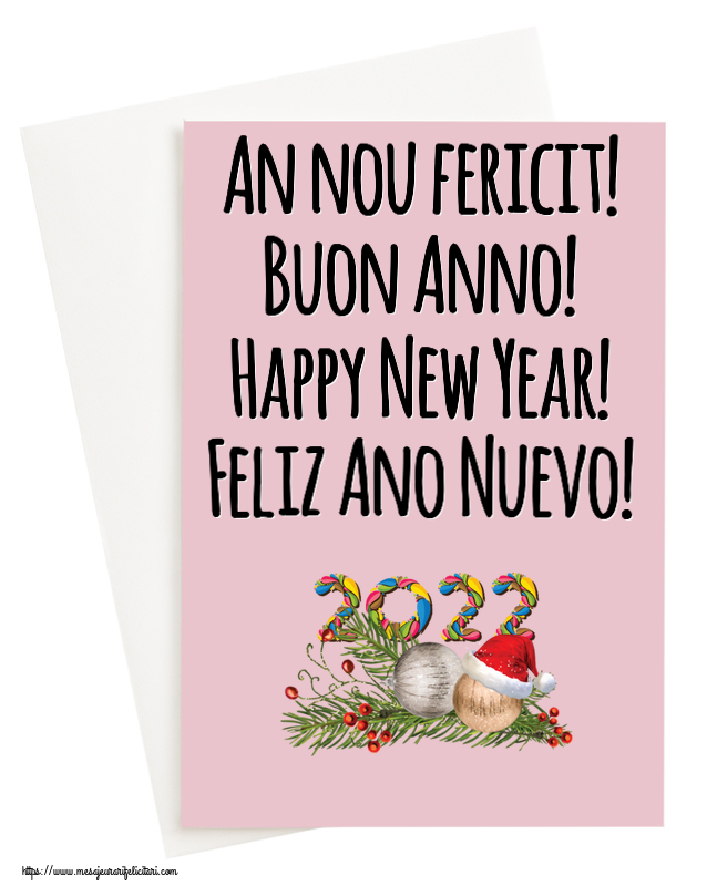 An nou fericit! Buon Anno! Happy New Year! Feliz Ano Nuevo!
