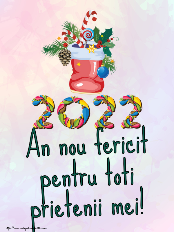 Felicitari de Anul Nou - An nou fericit pentru toti prietenii mei!