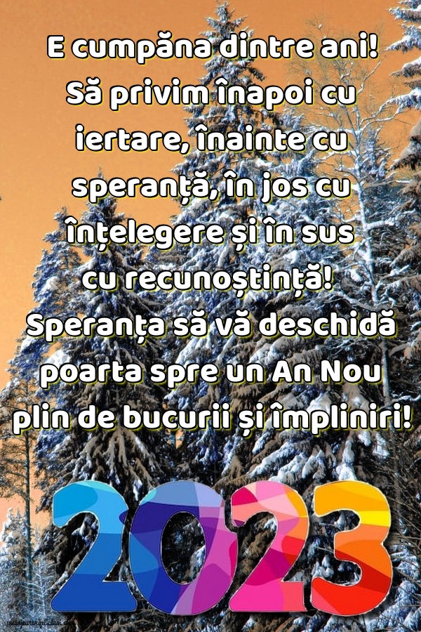 Felicitari de Anul Nou E cumpăna dintre ani! La mulți ani