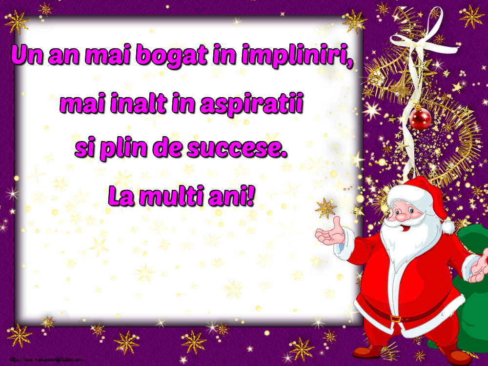 Un an mai bogat in impliniri, mai inalt in aspiratii si plin de succese. La multi ani!