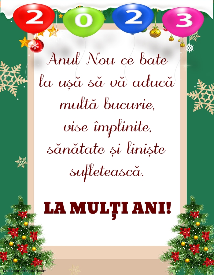Anul Nou La mulți ani!