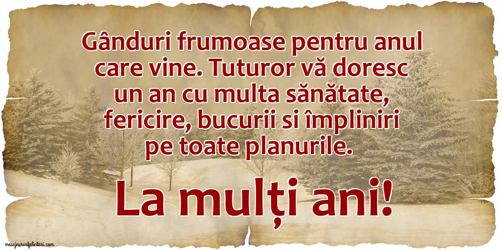La mulți ani!