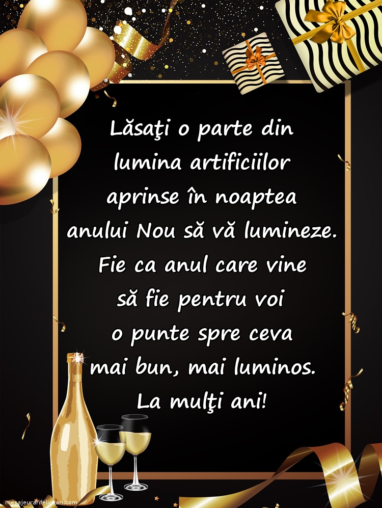 Lăsaţi o parte din lumina artificiilor aprinse în noaptea anului Nou să vă lumineze