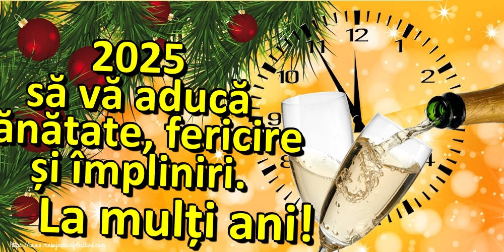 2025 să vă aducă sănătate, fericire și împliniri. La mulți ani!
