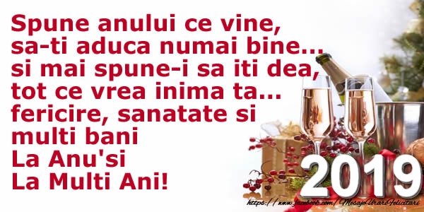 Felicitari De Anul Nou La Multi Ani 2019 Mesajeurarifelicitari Com