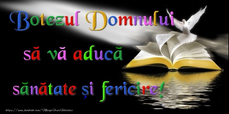 Botezul Domnului sa va aduca pace si sanatate!