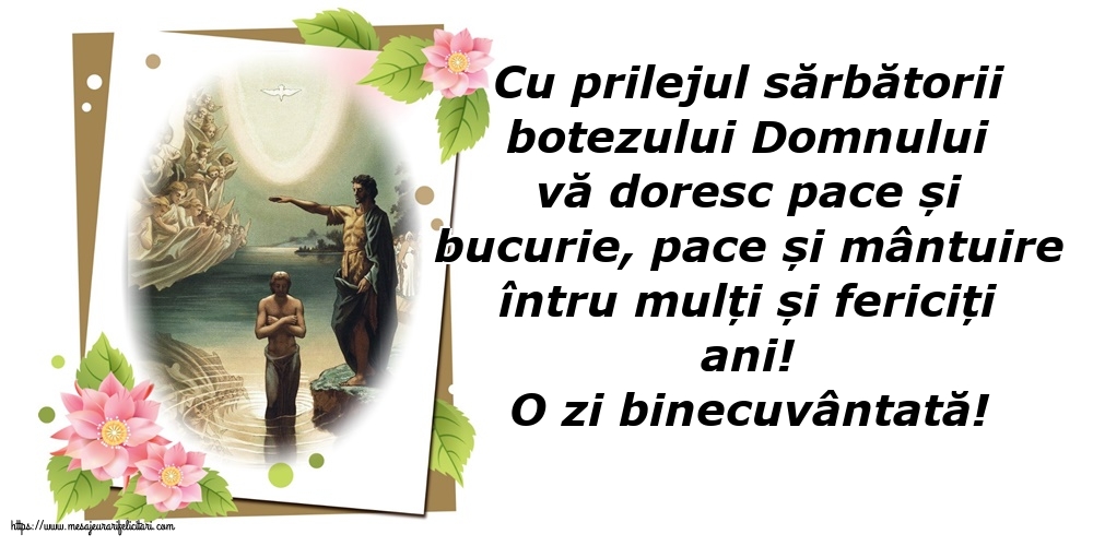 Felicitari de Boboteaza - O zi binecuvântată! - mesajeurarifelicitari.com