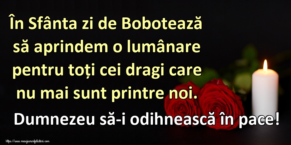 Felicitari de Boboteaza - În Sfânta zi de Bobotează să aprindem o lumânare pentru toți cei dragi care nu mai sunt printre noi. Dumnezeu să-i odihnească în pace! - mesajeurarifelicitari.com