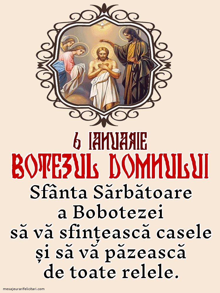 6 ianuarie: Botezul Domnului