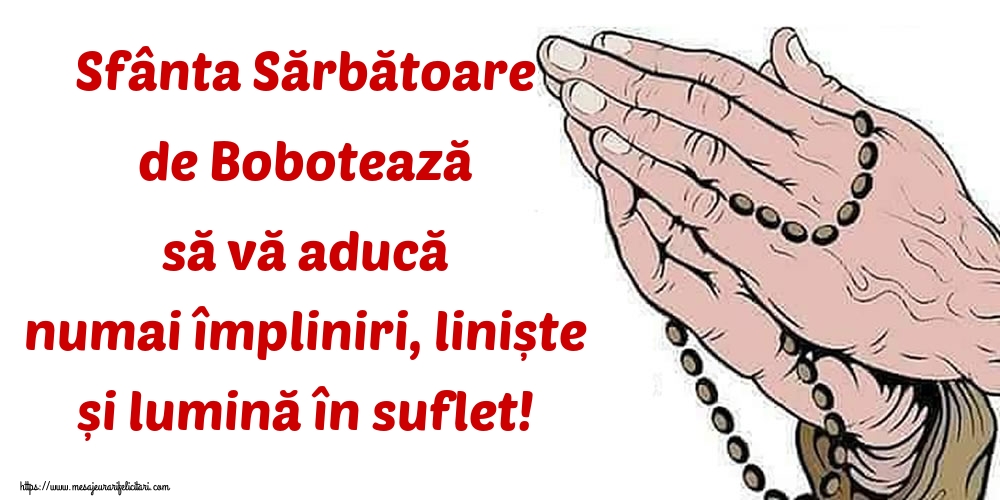 Felicitari de Boboteaza - Sfânta Sărbătoare de Bobotează să vă aducă numai împliniri, liniște și lumină în suflet! - mesajeurarifelicitari.com