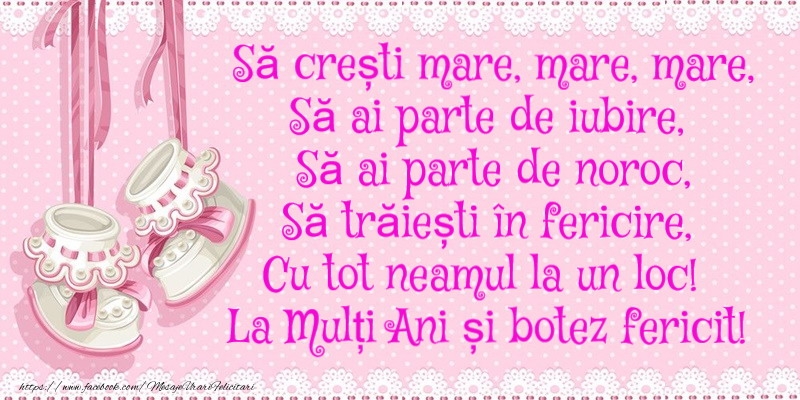 Dumnezeu sa va binecuvanteze noul nascut