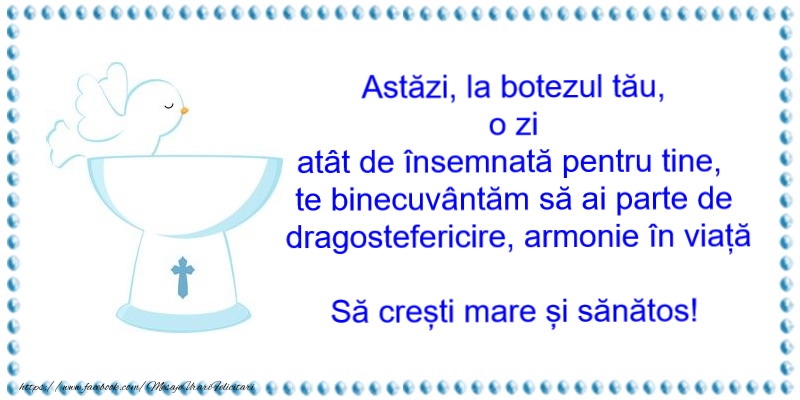 Dumnezeu sa va binecuvanteze noul nascut