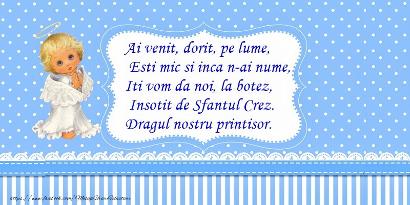 Felicitari de Botez - Dumnezeu sa va binecuvanteze noul nascut - mesajeurarifelicitari.com