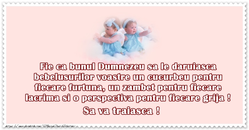 Fie ca bunul Dumnezeu sa va daruiasca bebelusilor vostri un curcubeu