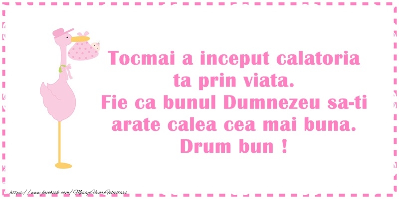 Tocmai a inceput calatoria ta prin viata.