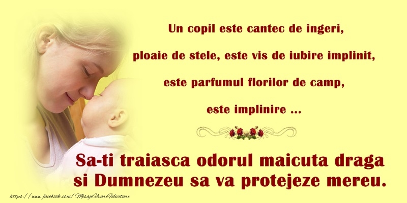 Un copil este cantec de ingeri, ploaie de stele