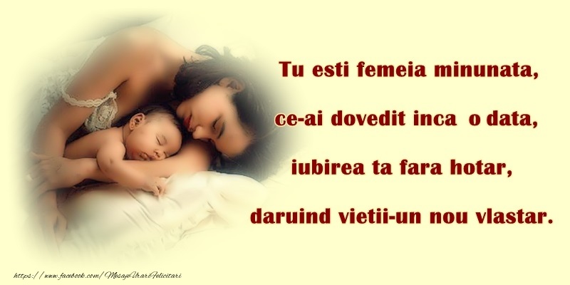 Tu esti femeia minunata!