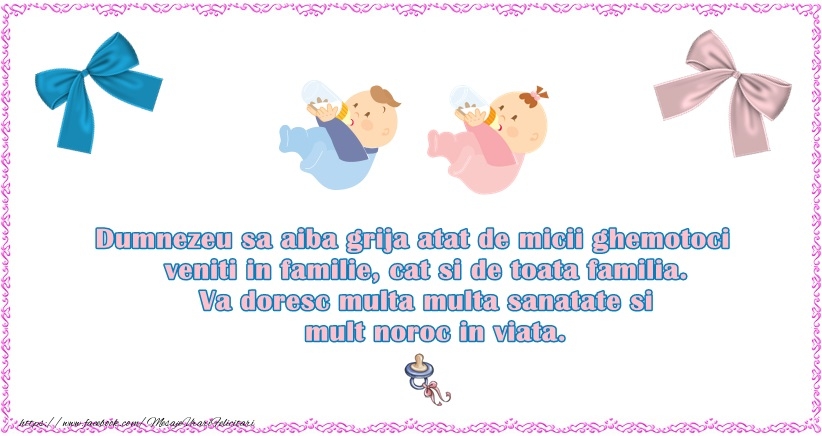 Dumnezeu sa aiba grija de micii ghemotoci veniti in familie