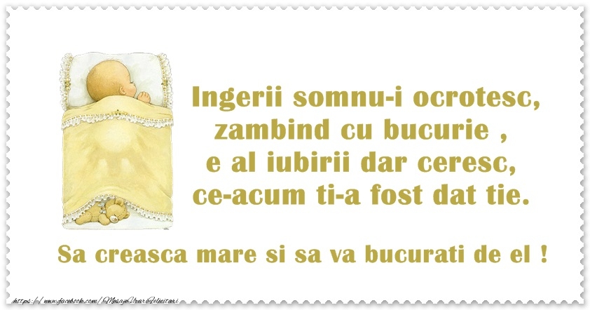 Ingerii somnu-i ocrotesc, zambind cu bucurie