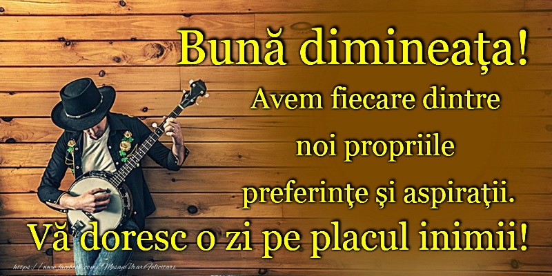 Buna dimineata prieteni!