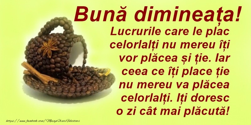 Buna dimineata prieteni!