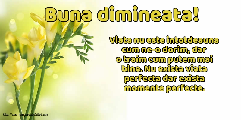 Buna dimineata!