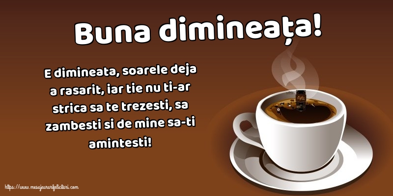 Buna dimineata Buna dimineața!