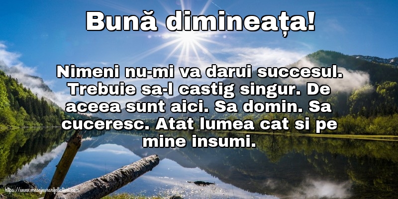 Buna dimineata Bună dimineața!