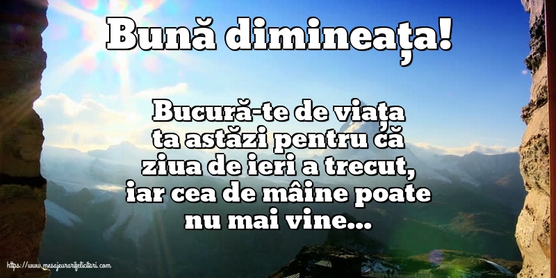 Bună dimineața!