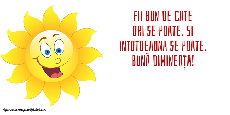 Bună dimineața!