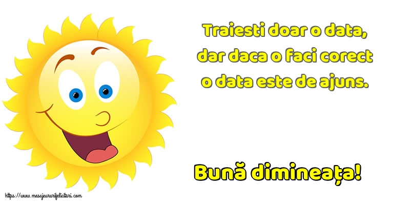 Buna dimineata Bună dimineața!