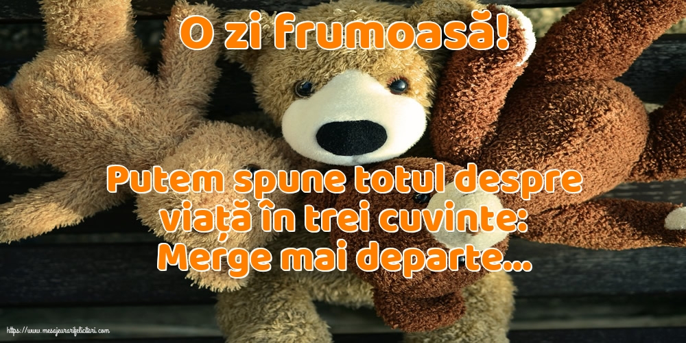 Buna dimineata O zi frumoasă!