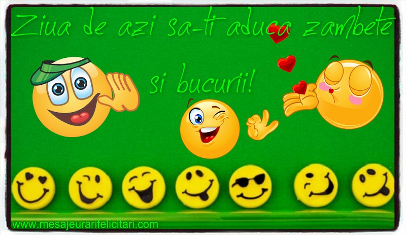 Ziua de azi sa-ti aduca zambete si bucurii!