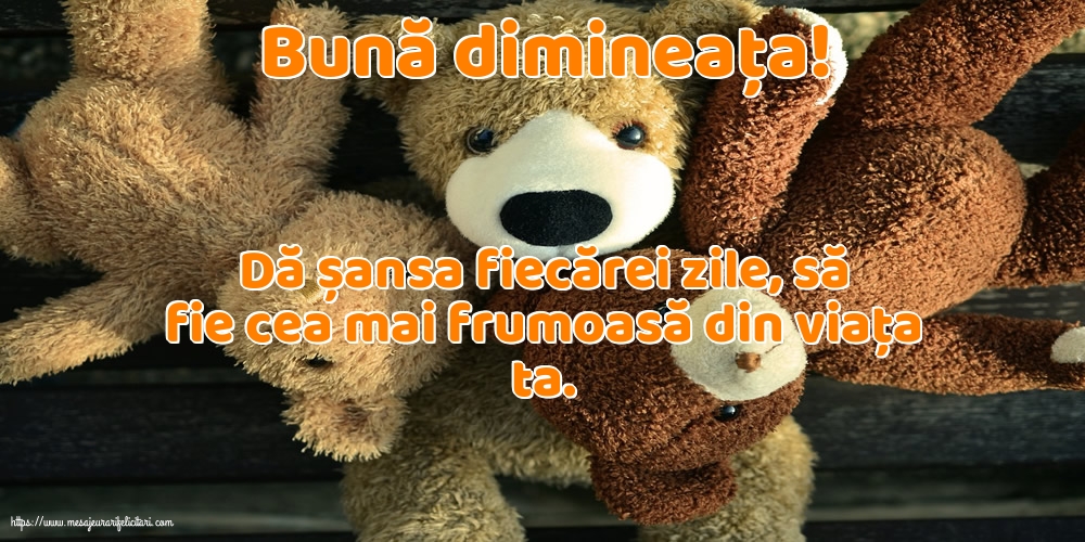 Buna dimineata Bună dimineața!